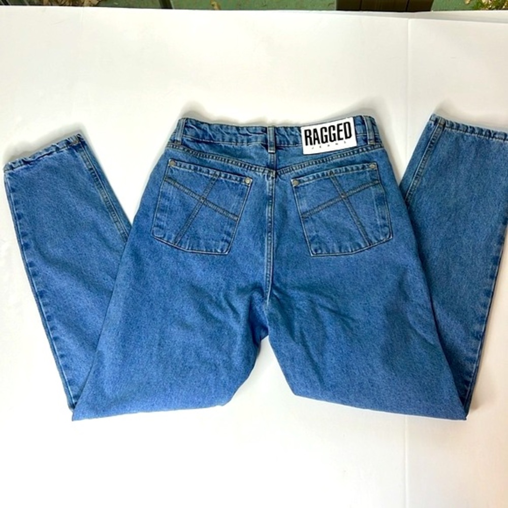 RAGGED Priest Mom Jeans Medium Wash High Rise‎ Tapered 100% Cotton Size 30 - Picture 5 of 16